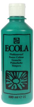 [0972602] Ecola Plakkaatverf Fles 500 Ml Donkergroen 602