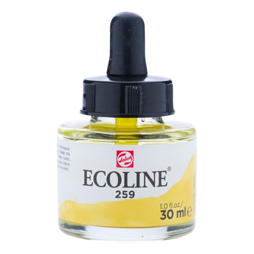 [25-259] Ecoline Vloeibare Waterverf Fles 30 ml Zandgeel 259