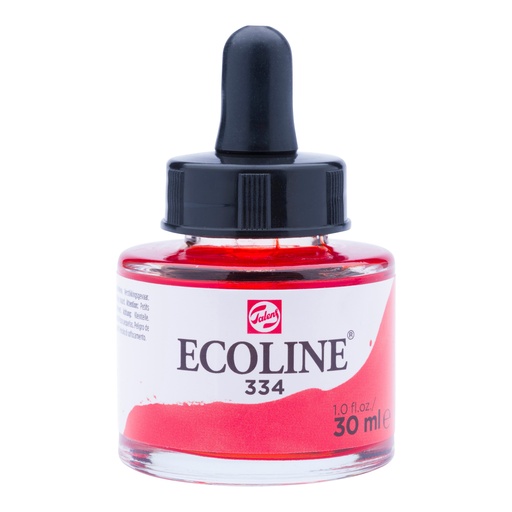 [25-334] Ecoline Vloeibare Waterverf Fles 30 ml Scharlaken 334
