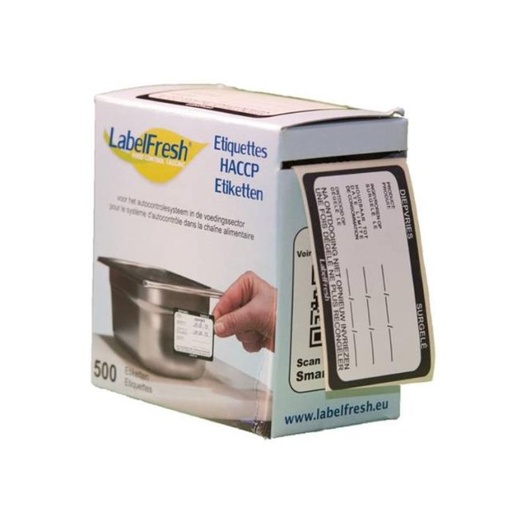 [LFDIEPVRIES] Etiketten Haccp Labelfr. (500, Diepvries)
