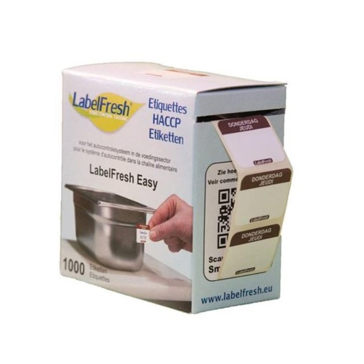 [LFEASYDOJE] Etiketten Haccp Labelfr. (1000, Donderdag)