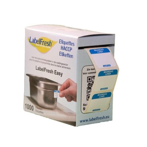 [VLFEASYMALU] Etiketten Haccp Labelfr. (1000, Maandag)