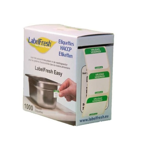 [VLFEASYVRVE] Etiketten Haccp Labelfr. (1000, Vrijdag)