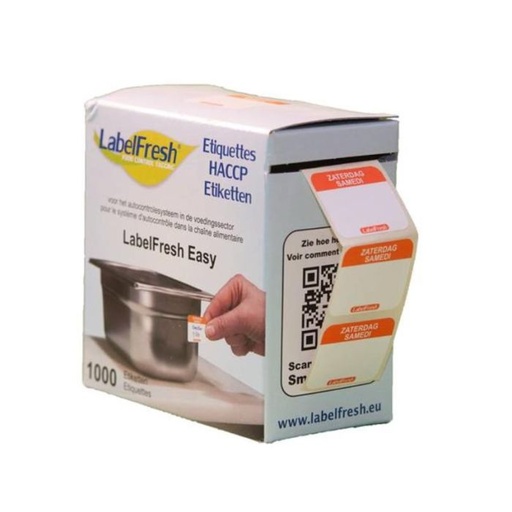 [VLFEASYZASA] Etiketten Haccp Labelfr. (1000, Zaterdag)