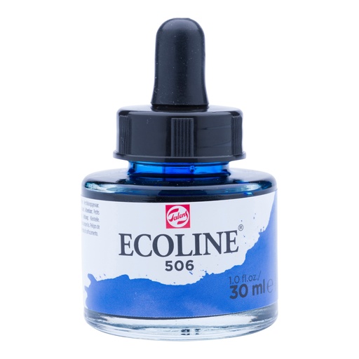 [25-506] Ecoline Vloeibare Waterverf Fles 30 ml Ultramarijn Donker 506
