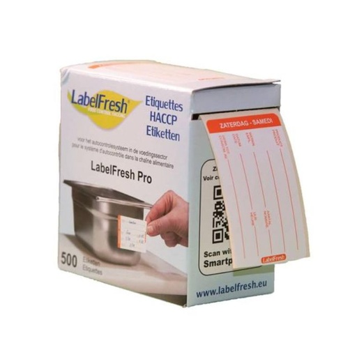 [LFPROZASA] Etiketten Haccp Labelfr. (500, Zaterdag)