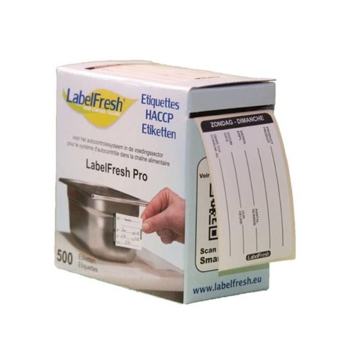 [LFPROZODI] Etiketten Haccp Labelfr. (500, Zondag)