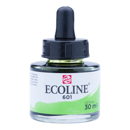 [25-601] Ecoline Vloeibare Waterverf Fles 30 ml Lichtgroen 601