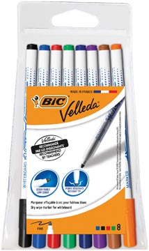 [5728] Etui Witbordstiften 1721 Bic (Dikte 1,2Mm, 8 Kleuren)