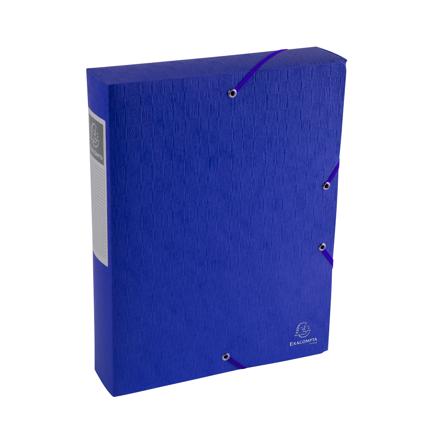 [E50912E] EXABOX GLANSKARTON 3 ELASTIEKEN (BLAUW)