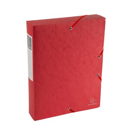 [E*50915E] EXABOX GLANSKARTON 3 ELASTIEKEN (ROOD)