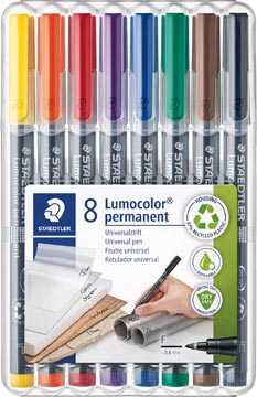 [318WP8] Etui Lumocolor Staedtler 318 Permanent (Dikte 0.6Mm 8 Kleuren)