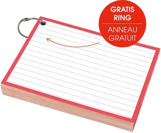 [376014] flashcard (a6, rood)