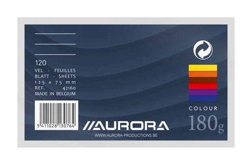 [42160] FICHES (75X125MM, ASSORTIMENT, GELIJND)