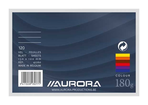 [42260] FICHES (100X150MM, ASSORTIMENT, GELIJND)