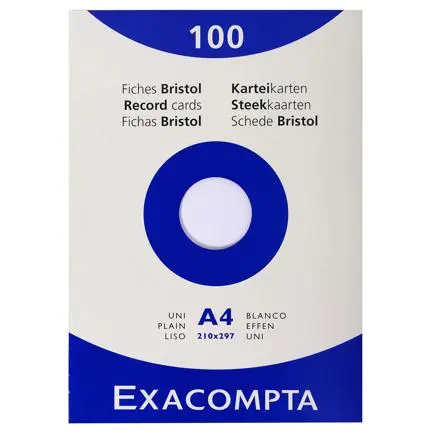 [E13306] fiches (a4, wit, blanco)