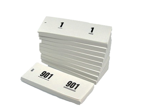 [062500] Nummerblok 42x105mm - wit 10st