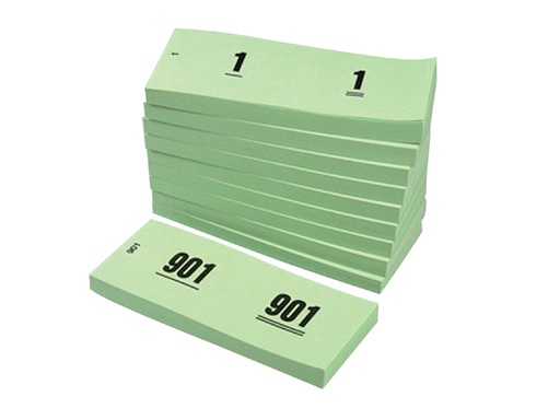 [062504] Nummerblok 42x105mm - groen - 10st