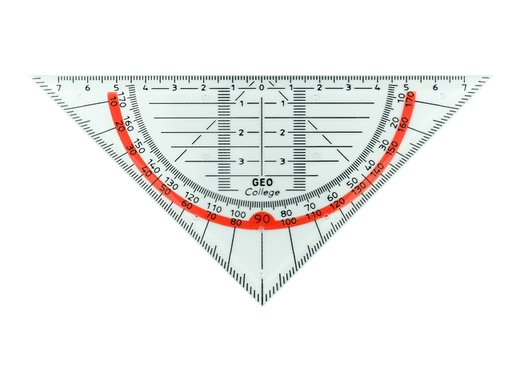 [AH23001] GEODRIEHOEK 16CM GEO COLLEGE ARISTO (ZONDER GREEP)