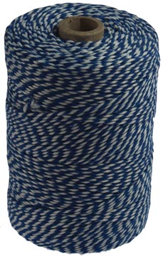 [72008B] KATOENKOORD BOL (200GR, BLAUW-WIT)