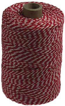 [72008R] KATOENKOORD BOL (200GR, ROOD-WIT)