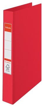 [1445900] KLASSEEUR 4RINGEN + ETIKETHOUDEE PVC (ROOD)