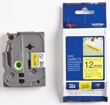 [TZE631] LABEL TAPE P- TOUCH TZ (12MM, GEEL/ZWART Q)