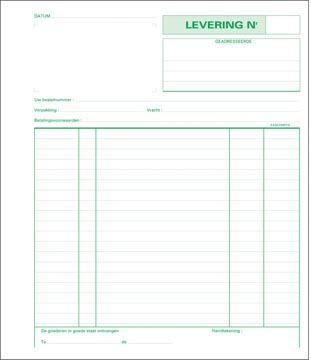 [E23161] Leveringbook (21X18Cm, 3-Voud)