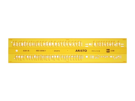 [AH5301/5] Lettersjabloon 5mm H-profiel