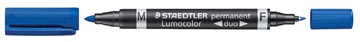 [348-3] Lumocolor Staedler 348 Duo Permanent (Dikte 0,6Mm- 1,5 Mm Blauw)