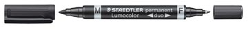 [348-9] LUMOCOLOR STEADLER (DUO, ZWART, PERMANENT)
