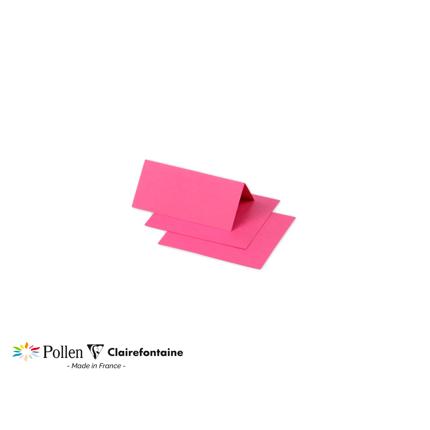 [E75024] pollen pak 25 gevouwen tafelnaambordjes 210g 85x80 - fuchsia