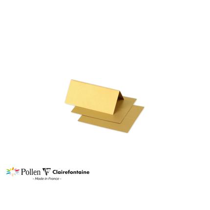 [E*75095C] Pollen® pak 25 gevouwen tafelnaambordjes 210g 85x80 - Goud