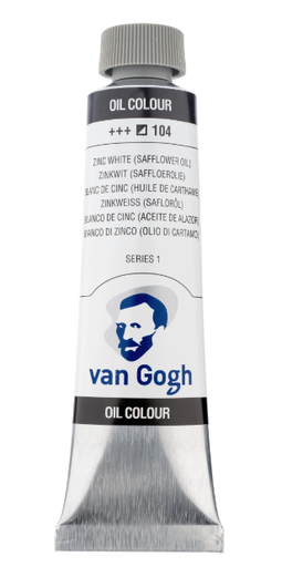[02051043] Van Gogh Olieverf Tube 40 ml Zinkwit (Saffloerolie) 104