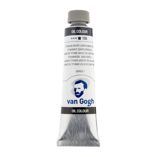 [02051053] Van Gogh Olieverf Tube 40 Ml Titaanwit (Saffloerolie) 105