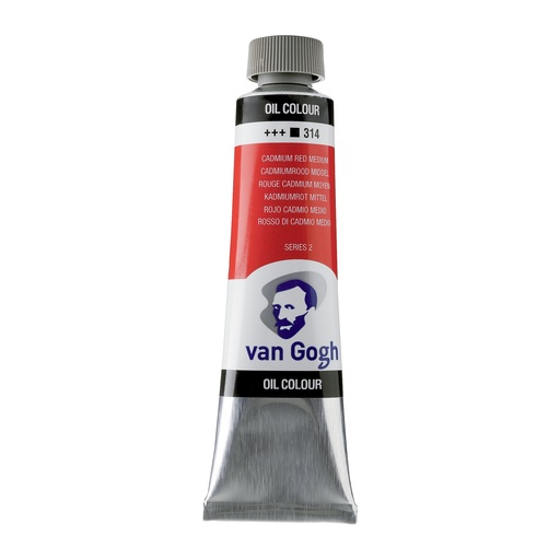 [02053143] Van Gogh Olieverf Tube 40 ml Cadmiumrood Middel 314