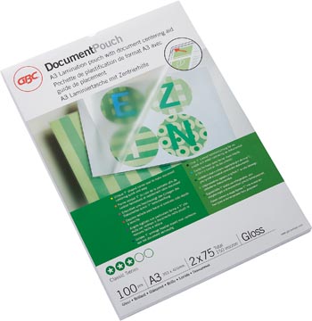 [3200745] GBC Document lamineerhoes ft A3, 150 micron (2 x 75 micron), pak van 100 stuks