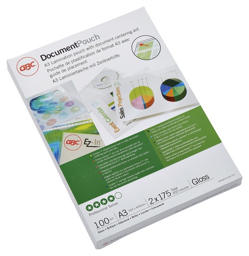 [3200746] GBC lamineeretuis Document Pouch A3 2x175 micron (350 micron) - Doos van 100 stuks