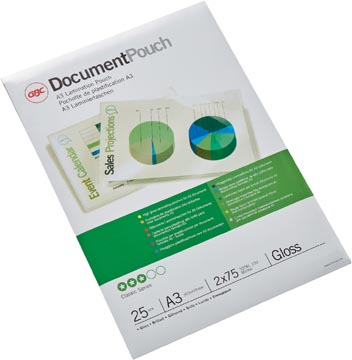 [3740486] GBC Document lamineerhoes ft A3, 150 micron (2 x 75 micron), pak van 25 stuks
