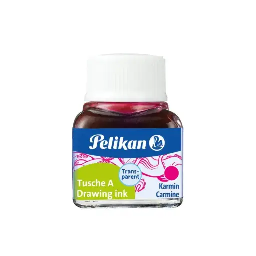 [523-2] Tekeninkt Oost- Indische inkt fles (karmijn)