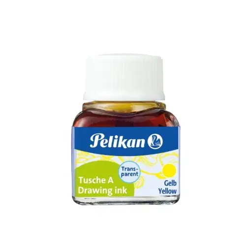 [523-5] Tekeninkt oost-indische fles (geel)