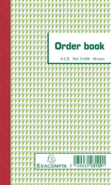 [E3129] Orderbook Ncr (175X105, 3-Voud 1 Lijn)