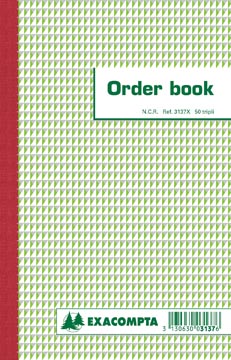 [E3137] Orderbook Ncr (210X135, 3-Voud 1 Lijn)