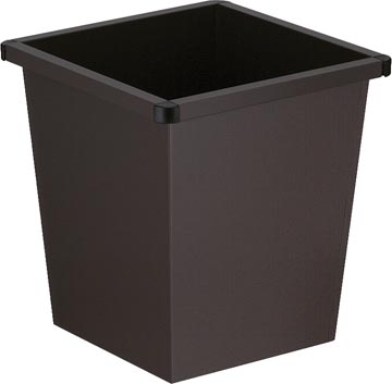 [1101Z] PAPIERBAK VIERKANT (ZWART, METAAL)