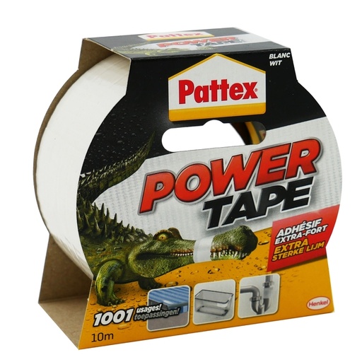 [1669263] Pattex Power Tape Rol (50Mmx10M, Wit)