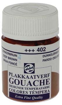 [22-402] Talens Gouache Extra Fine Quality Fles 16 Ml Donkerbruin 402
