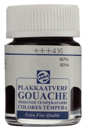 [22-416] Talens Gouache Extra Fine Quality Fles 16 ml Sepia 416