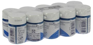 [22-501] Talens Gouache Extra Fine Quality Fles 16 Ml Lichtblauw (Cyaan) 501