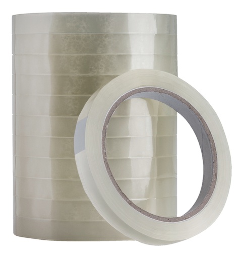 [800267] Plakband Transparant (12Mmx66M) 12 stuks