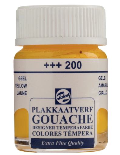[22-200] Talens Gouache Extra Fine Quality Fles 16 Ml Geel 200